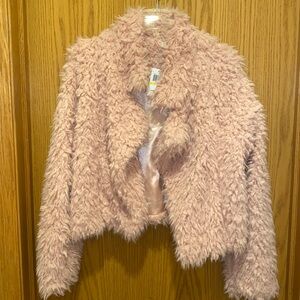 Warm and fuzzy jacket • slouchy open front look • NWY